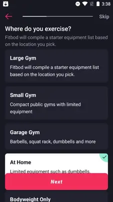 Fitbod android App screenshot 1